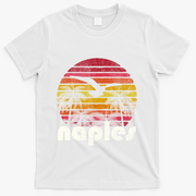 Vintage Retro Naples Fl Florida 70S 80S Style Great Gift T-Shirt - White
