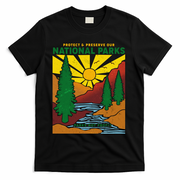 Vintage Retro Protect And Preserve Our National Parks T-Shirt - Black