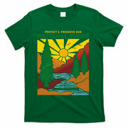 Vintage Retro Protect And Preserve Our National Parks T-Shirt - Green