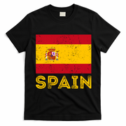 Vintage Spain Country Flag Spanish T-Shirt - Black