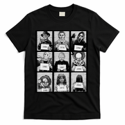 Vintage Scary Horror Movie Halloween Character Autumn T-Shirt - Black