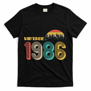 Vintage Sun Nature Wilderness 1986 40th Birthday T-Shirt - Black