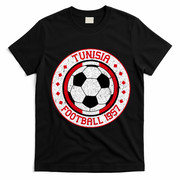 Vintage Tunisia Football 1957 Soccer T-Shirt - Black