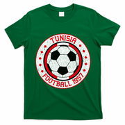 Vintage Tunisia Football 1957 Soccer T-Shirt - Irish Green