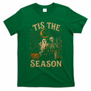 Vintage Tis The Season Halloween Ghosts Skeletons T-Shirt - Irish Green