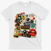 Vintage Western Revival Country Graphic T-Shirt - White