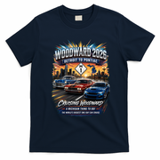 Woodward 2026 The World's Largest Car Cruise M1 T-Shirt - Navy Blue