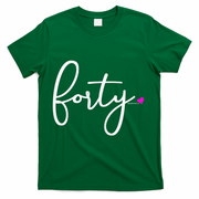 Wom.e.ns 40th Birthday Gift Ideas for Her Wom.e.n  Party Forty T-Shirt - Green