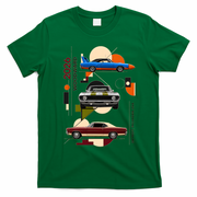 Woodward Ave M1 Classic Cars Art Deco 2026 T-Shirt - Irish Green