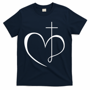 Walking By Faith Tripping Constantly Front And Back T-Shirt - Navy