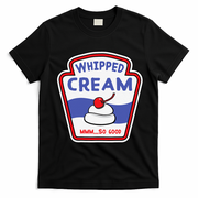 Whipped Cream Condiment Ice Cream Halloween Costume T-Shirt - Black