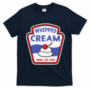 Whipped Cream Condiment Ice Cream Halloween Costume T-Shirt - Navy Blue