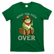 WTF Over Frog Funny Sarcastic Meme Walkie Talkie T-Shirt - Green