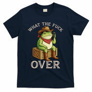 WTF Over Frog Funny Sarcastic Meme Walkie Talkie T-Shirt - Navy