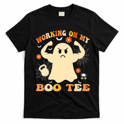 Working On My Boo Halloween Gym Workout Weightlifting T-Shirt - Black