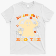 Working On My Boo Halloween Gym Workout Weightlifting T-Shirt - White