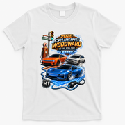 No Gas Still Fast Electric Cars 2026 Cruising Woodward Ave M1  T-Shirt - White