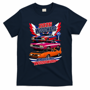 2026 Woodward Cruising Vintage Muscle Cars M1 T-Shirt - Navy Blue
