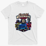 Cruisin' Woodward M1 2026 Detroit To Pontiac Neon T-Shirt - White