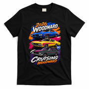2026 CRUISING WOODWARD THREE MUSCLE LEGENDS T-Shirt - Black