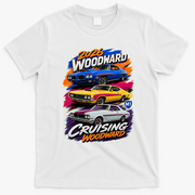 2026 CRUISING WOODWARD THREE MUSCLE LEGENDS T-Shirt - White