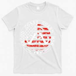 Wo Proud Coast Guard Mom Us Military Mothers Day Wo T-Shirt - White