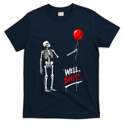 Well Shit Skeleton Balloon Funny Saying Halloween T-Shirt - Navy Blue