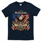 We The People Patriotic 250th Anniversary Eagle 1776-2026 T-Shirt - Navy