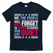 We The People Will Never Forget Protest T-Shirt - Navy