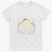 Witches Under Full Moon Halloween Night T-Shirt - White