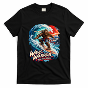 WAVE WARRIOR – Bigfoot Samurai Surfing T-Shirt - Black