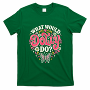 What Would Dolly Do? Butterfly And Heart T-Shirt - Irish Green