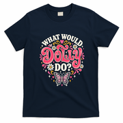 What Would Dolly Do? Butterfly And Heart T-Shirt - Navy Blue