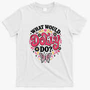 What Would Dolly Do? Butterfly And Heart T-Shirt - White