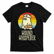 Wound Whisperer Ghost Nurse Boo Halloween Nursing RN T-Shirt - Black