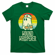 Wound Whisperer Ghost Nurse Boo Halloween Nursing RN T-Shirt - Irish Green