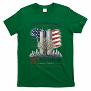 We Will Never Forget September 11 2001 25th Anniversary Tribute T-Shirt - Irish Green