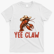 Yee Claw Crawfish Southern Funny Seafood T-Shirt - White
