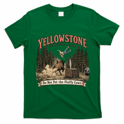 Yellowstone National Park Do Not Pet The Fluffy Cows T-Shirt - Irish Green
