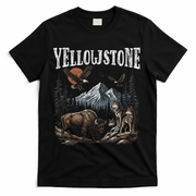 Yellowstone National Park Vintage 90s T-Shirt - Black