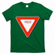 Yield Sign Simple Easy Halloween Costume T-Shirt - Irish Green