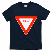 Yield Sign Simple Easy Halloween Costume T-Shirt - Navy Blue