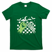 Zombie Skeleton Hands Halloween Vintage Horror Creepy  T-Shirt - Irish Green