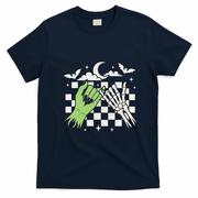 Zombie Skeleton Hands Halloween Vintage Horror Creepy  T-Shirt - Navy Blue