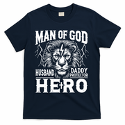 Man Of God Husband Daddy Protector Hero Dad Father's Day T-Shirt