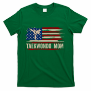 Vintage Taekwondo Mom American Usa Flag Sports The Kick Cool Gift T-Shirt