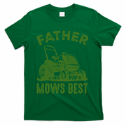 Father Mows Best Retro Vintage Funny Dad T-Shirt
