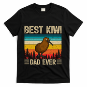 Kiwi Bird Vintage Funny Best Kiwi Dad Ever FatherS Day Gift T-Shirt