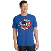 American Flag Freedom Sunflower Independence Day T-Shirt