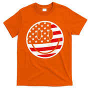 American Flag Smile Vintage Face T-Shirt